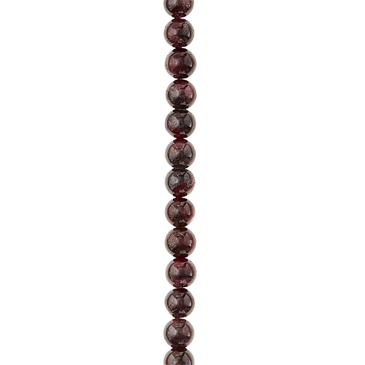 12 Pack: Round Garnet Beads, 6mm by Bead Landing™